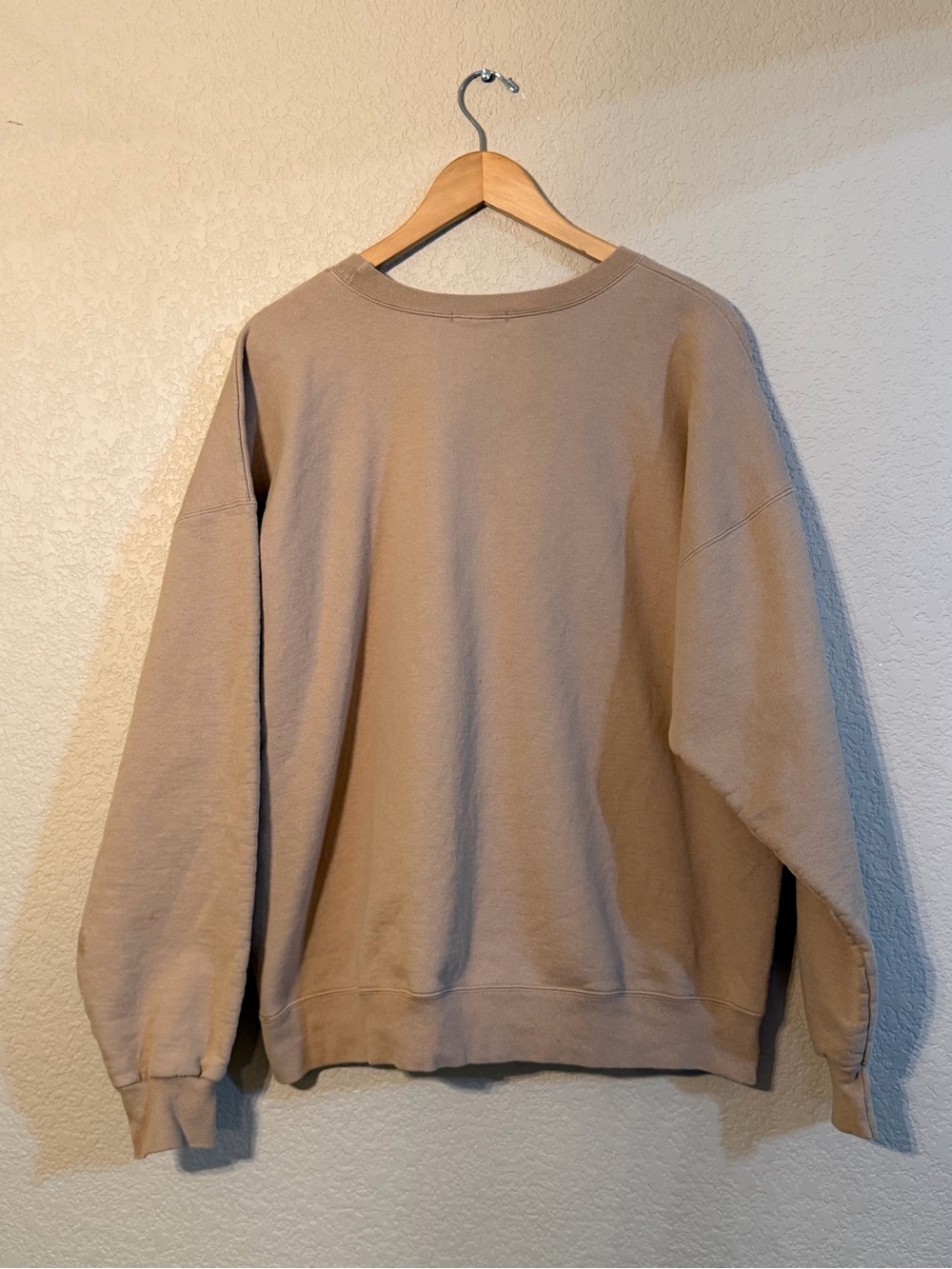 THE BAR Crewneck Sweatshirt in Tan - Casual Pullover - Picture 3 of 4